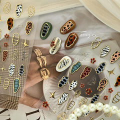 LIDUNANWU decals contrasted on different polish shades for versatile looks