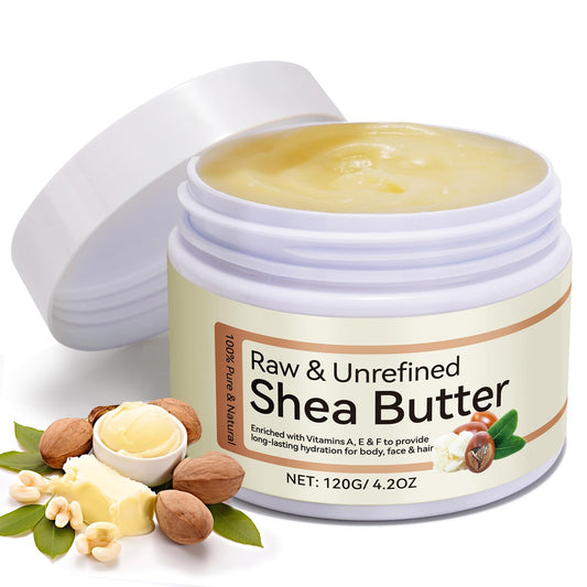 Liefiet jar front view showing label and pure shea packaging benefit visible