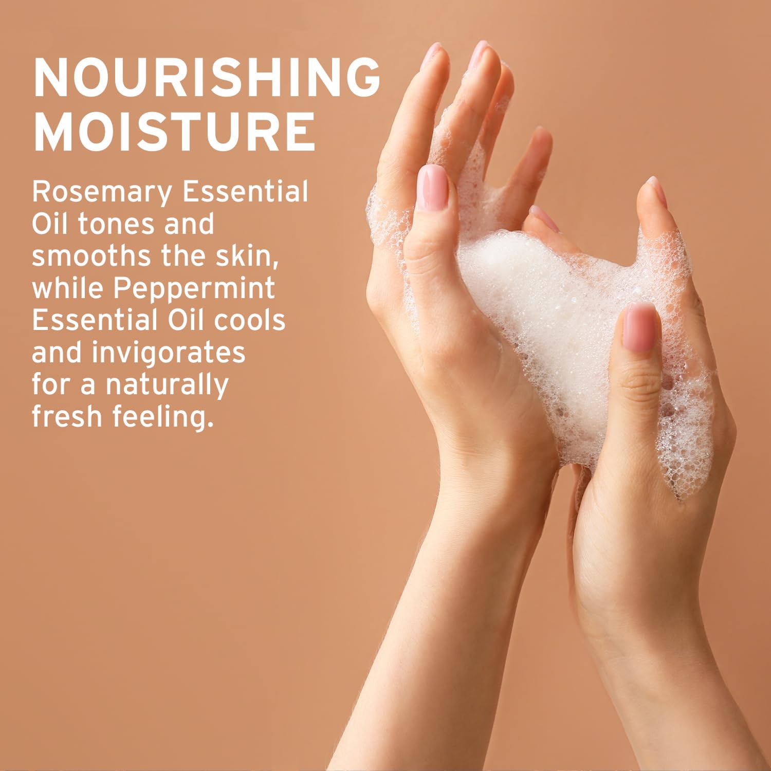 LIFE-FLO bottle in shower being applied for refreshing clean feeling