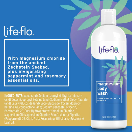 LIFE-FLO pump and label close-up highlighting ingredient transparency
