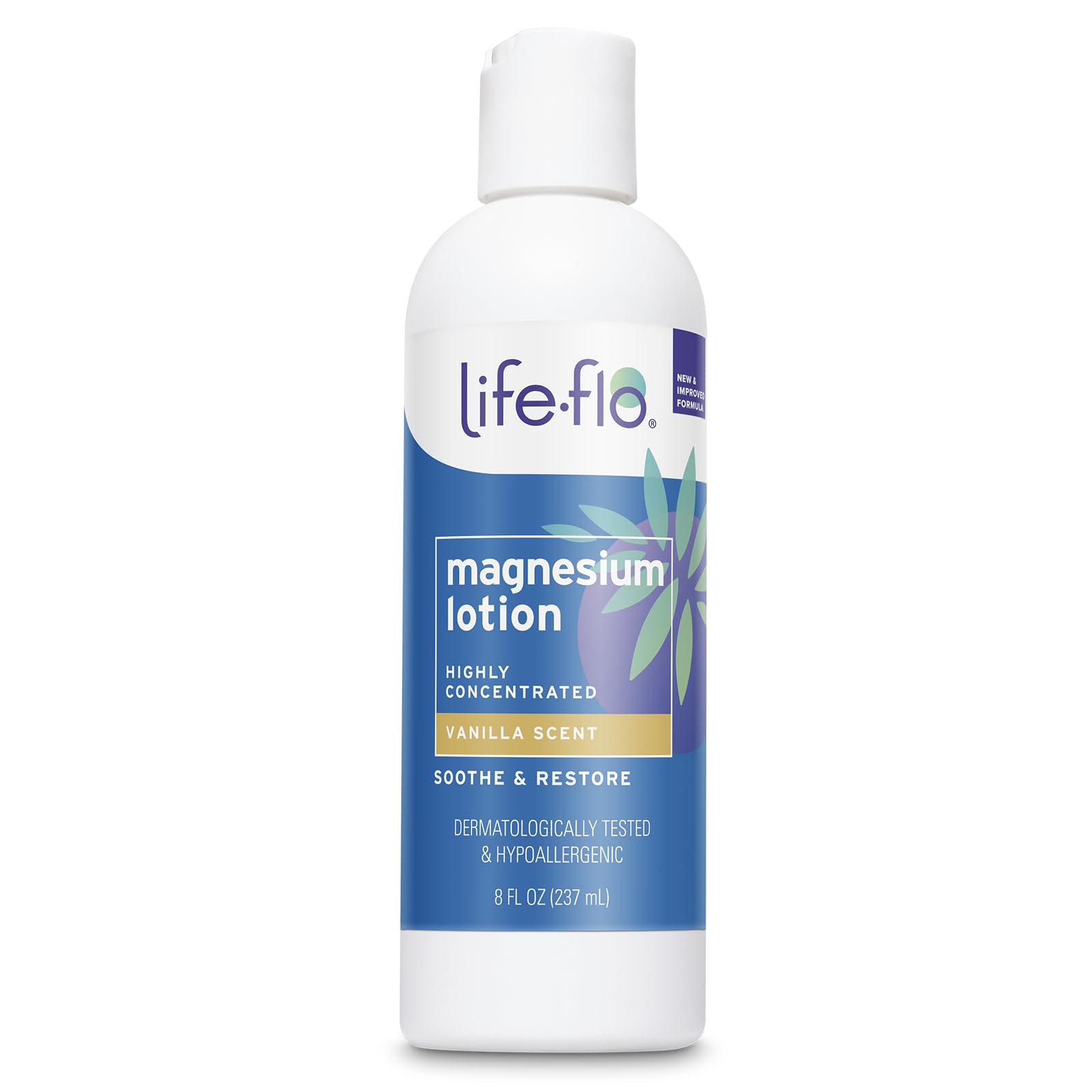LIFE-FLO lotion front packaging showing pump and label benefits