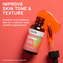 LIFE-FLO applying oil to face demonstrating hydration and smooth finish