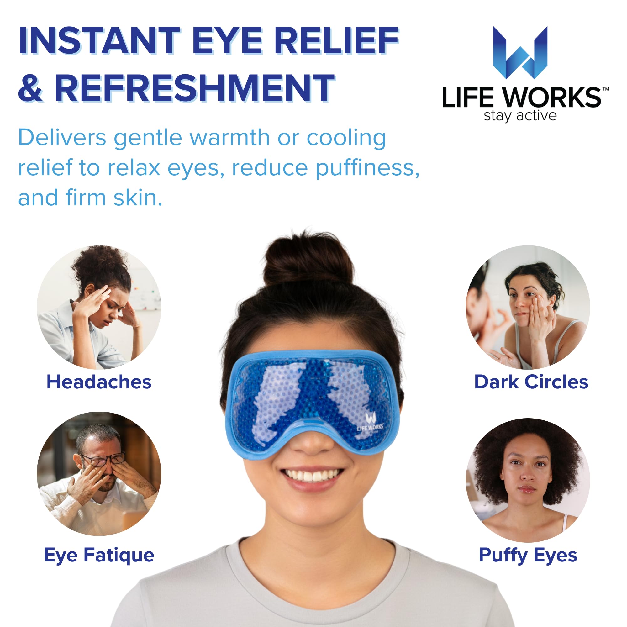 LIFE WORKS adjustable strap with hook-and-loop for secure fit