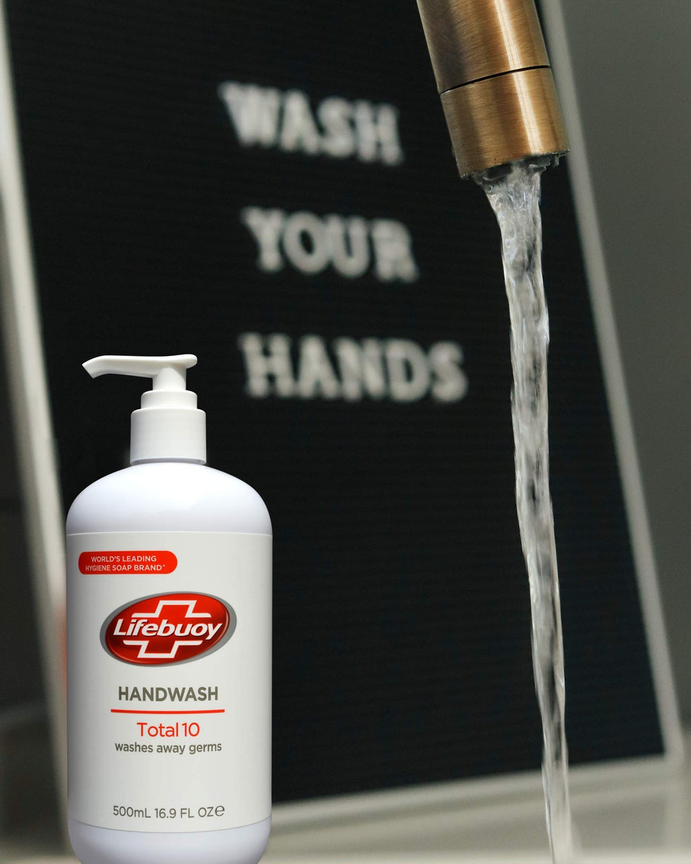 Lifebuoy creamy foam texture on palm showing rich lather and thorough coverage