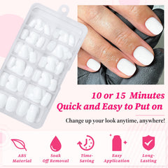 Lifextol adhesive tabs and manicure tools neatly arranged for easy application