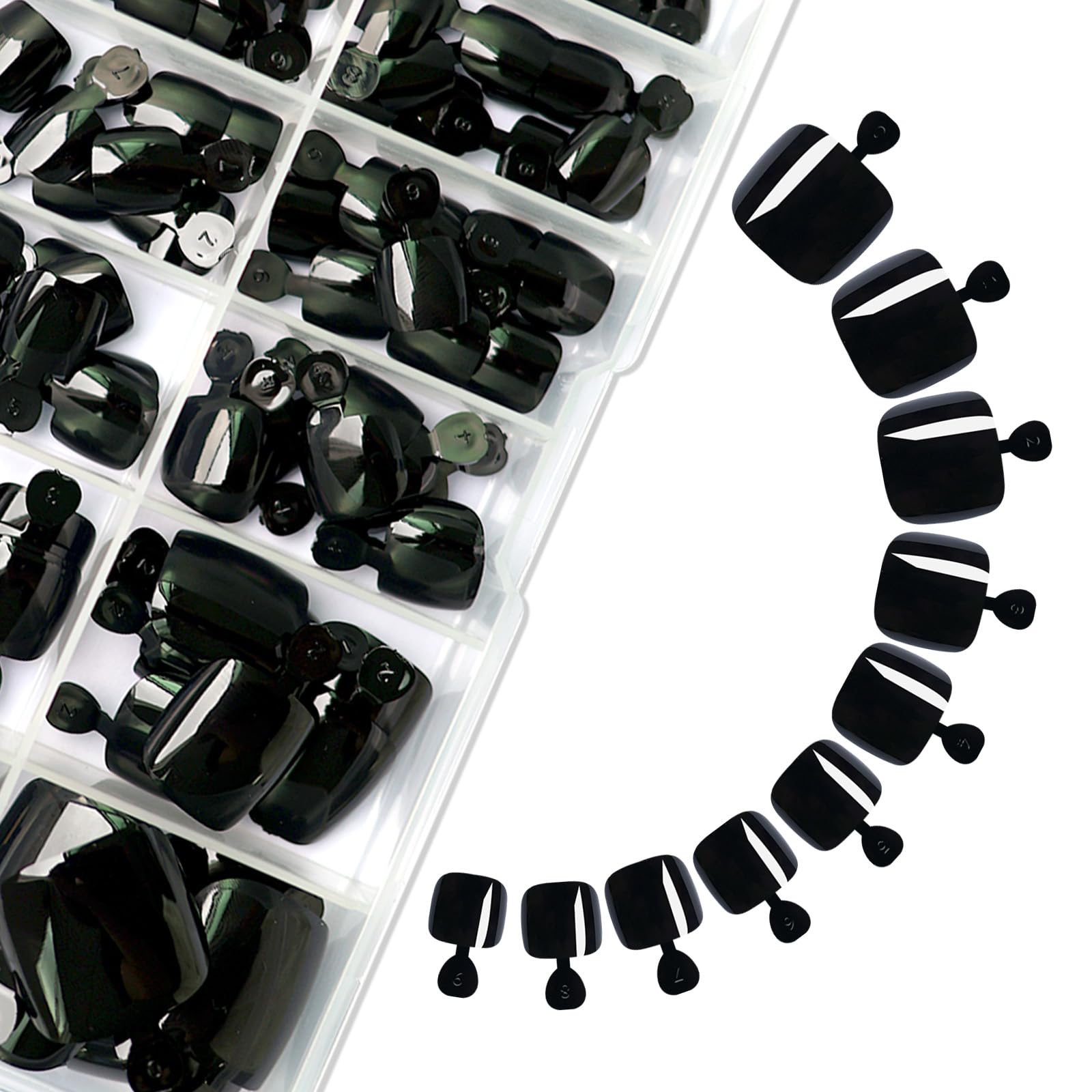 Lifextol glossy black nail close-up showing smooth finish and shine benefit