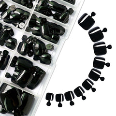 Lifextol glossy black nail close-up showing smooth finish and shine benefit