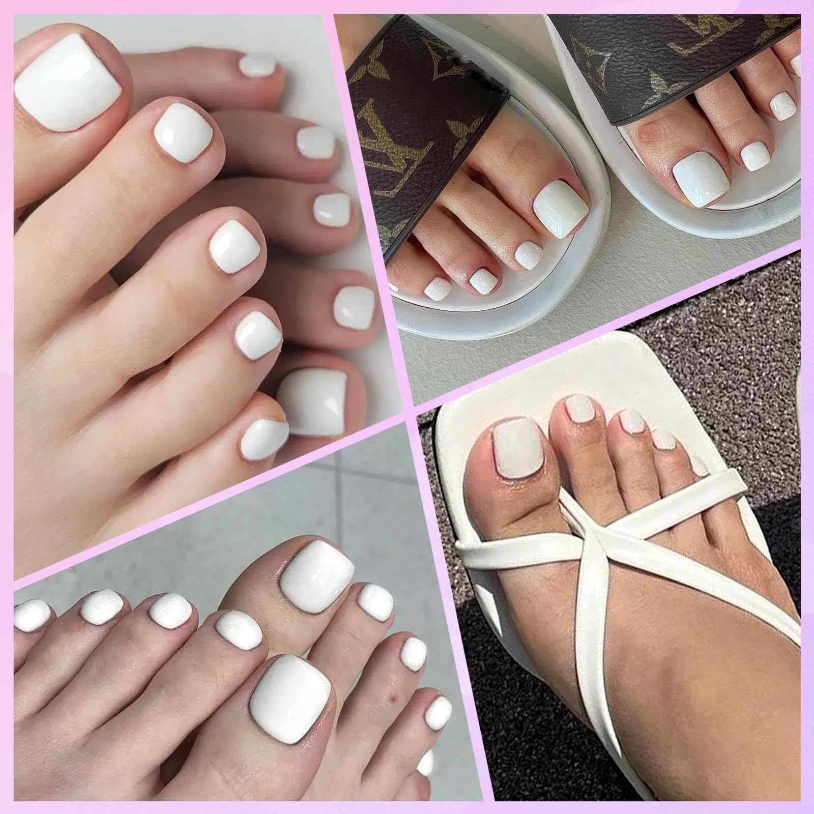 Lifextol toenails applied on toes during pedicure showing quick stylish result