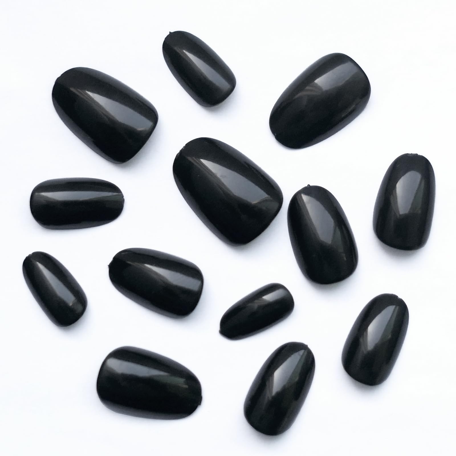 Lifextol lifestyle shot of woman wearing black almond nails for polished style