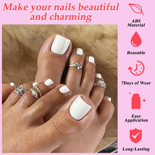 Lifextol size chart display of 12 different toe nail sizes for precise fit