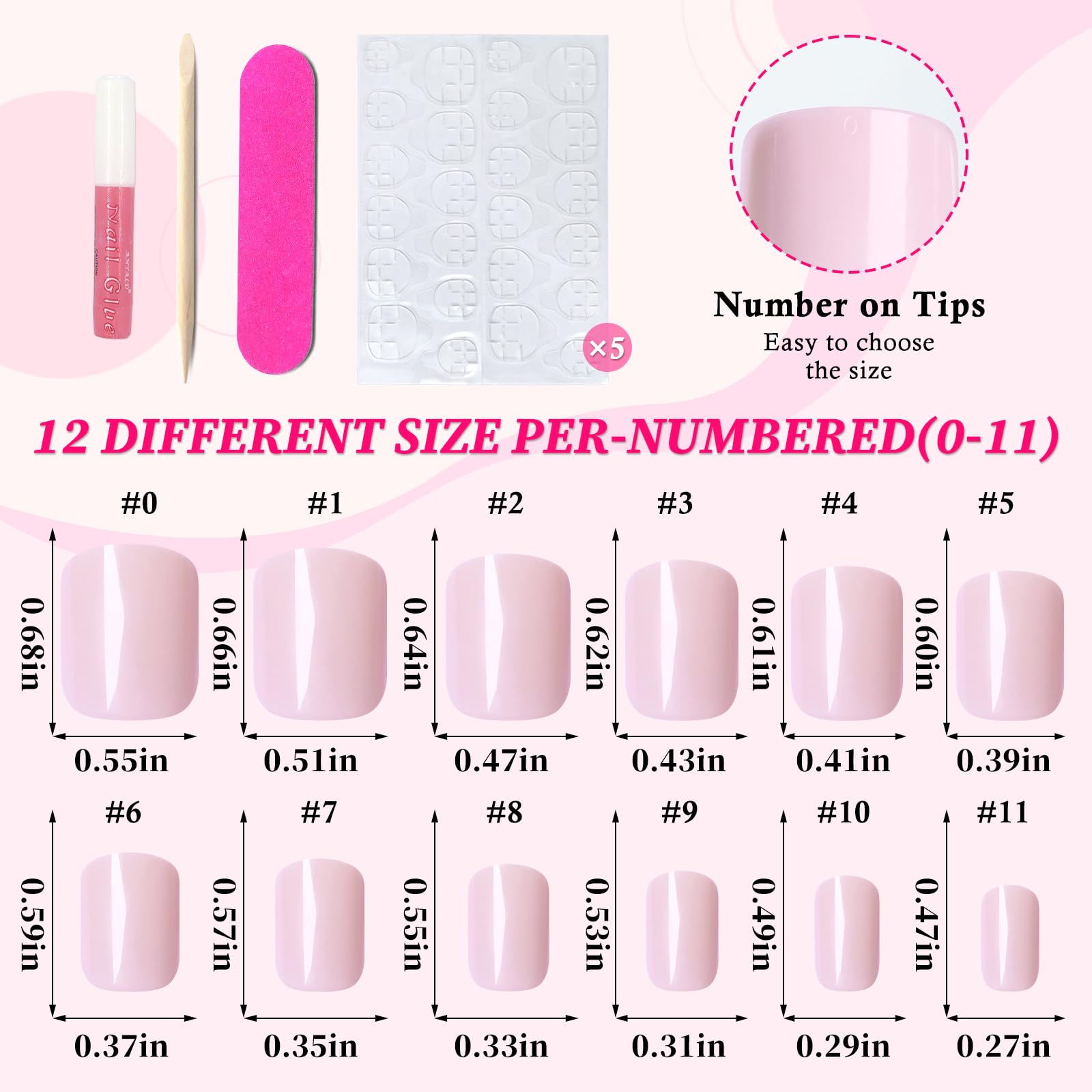 Lifextol size selection spread showing 12 sizes for precise fitting benefits