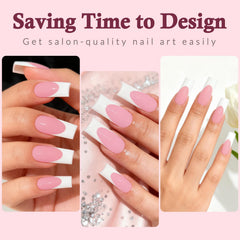 Lifextol lifestyle shot of finished French manicure, polished look for events