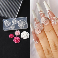 LIFOOST finished tiny flower charms on nails for ornate designs