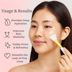 Liftouch application on face demonstrating even coverage and overnight wear benefit