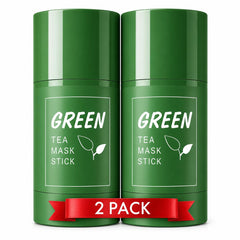 Liftouch front packaging showing two green tea mask sticks and travel-ready design benefit