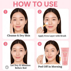 Liftouch peel-off morning removal showing gentle film lift for refreshed skin