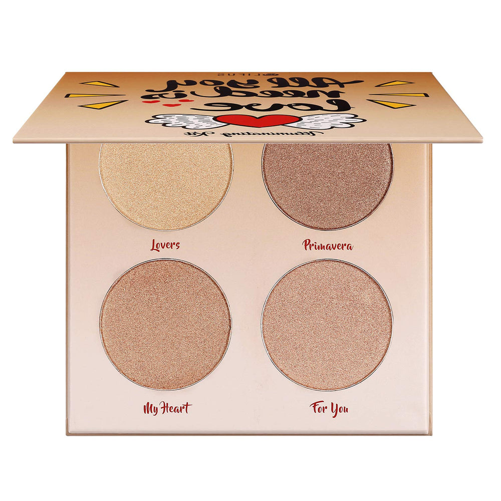 LIFUS Glow Kit open palette showing four shades and versatile finish