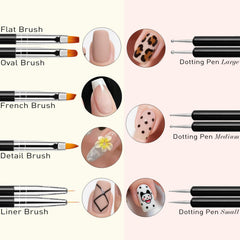 LIGHT RAIN dual-ended brushes close-up showing dotting heads and precision