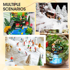 Crafting workspace with LightStone grey flocking creating realistic miniature scenery