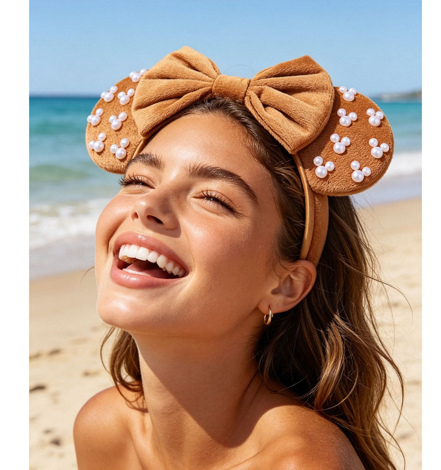 LIHELEI sequin pearl bow closeup highlighting sparkle and refined detail