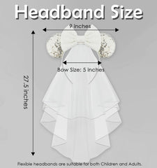 LIHELEI layflat photo of 25 inch veil illustrating length and soft drape for photos