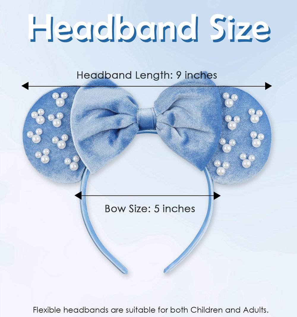 LIHELEI texture shot of blue velvet bow demonstrating soft, rich fabric
