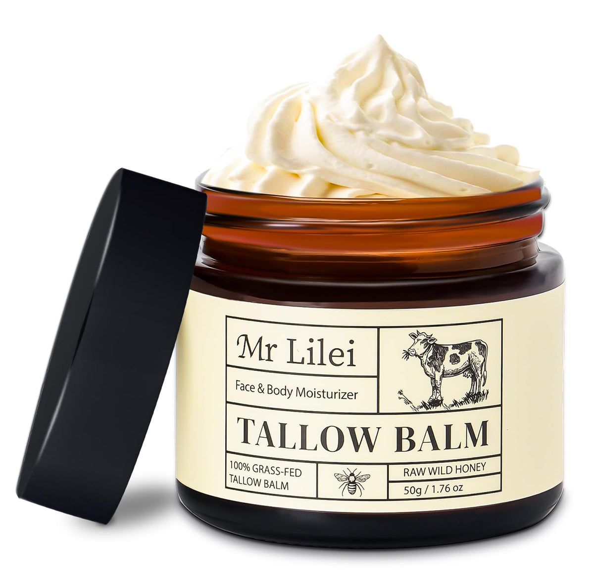 Lilei Beauty front jar showing label and compact 50g size for easy use