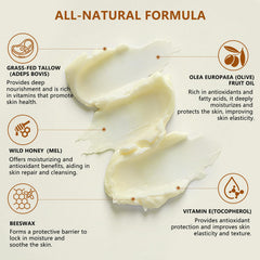 Lilei Beauty ingredients bowl with grass-fed tallow and honey for nourishment