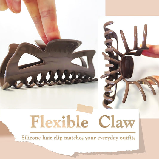LILIEBE close-up of silicone finish and rounded claws, gentle on hair while gripping