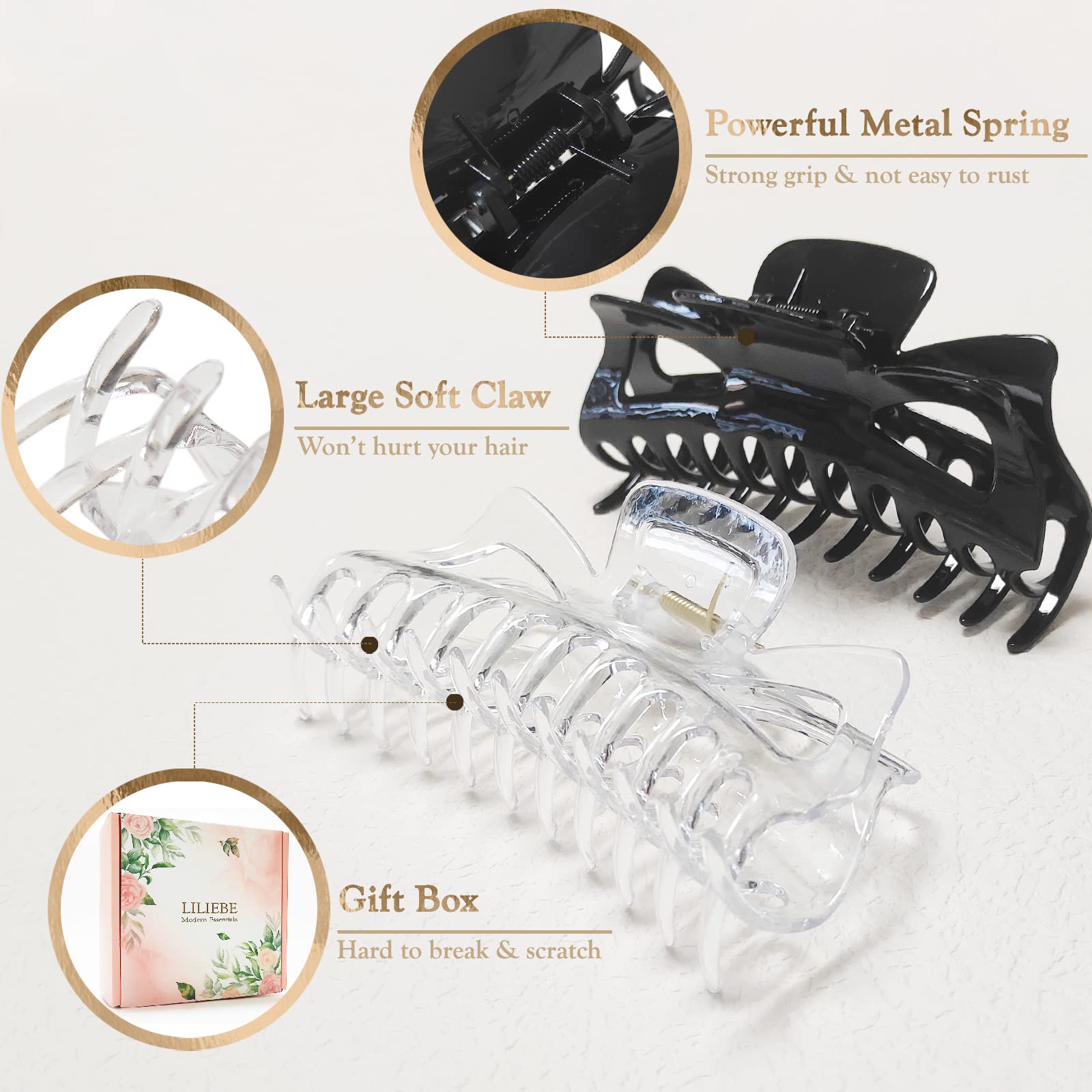 LILIEBE side profile of metal spring showing rust-resistant durability benefit