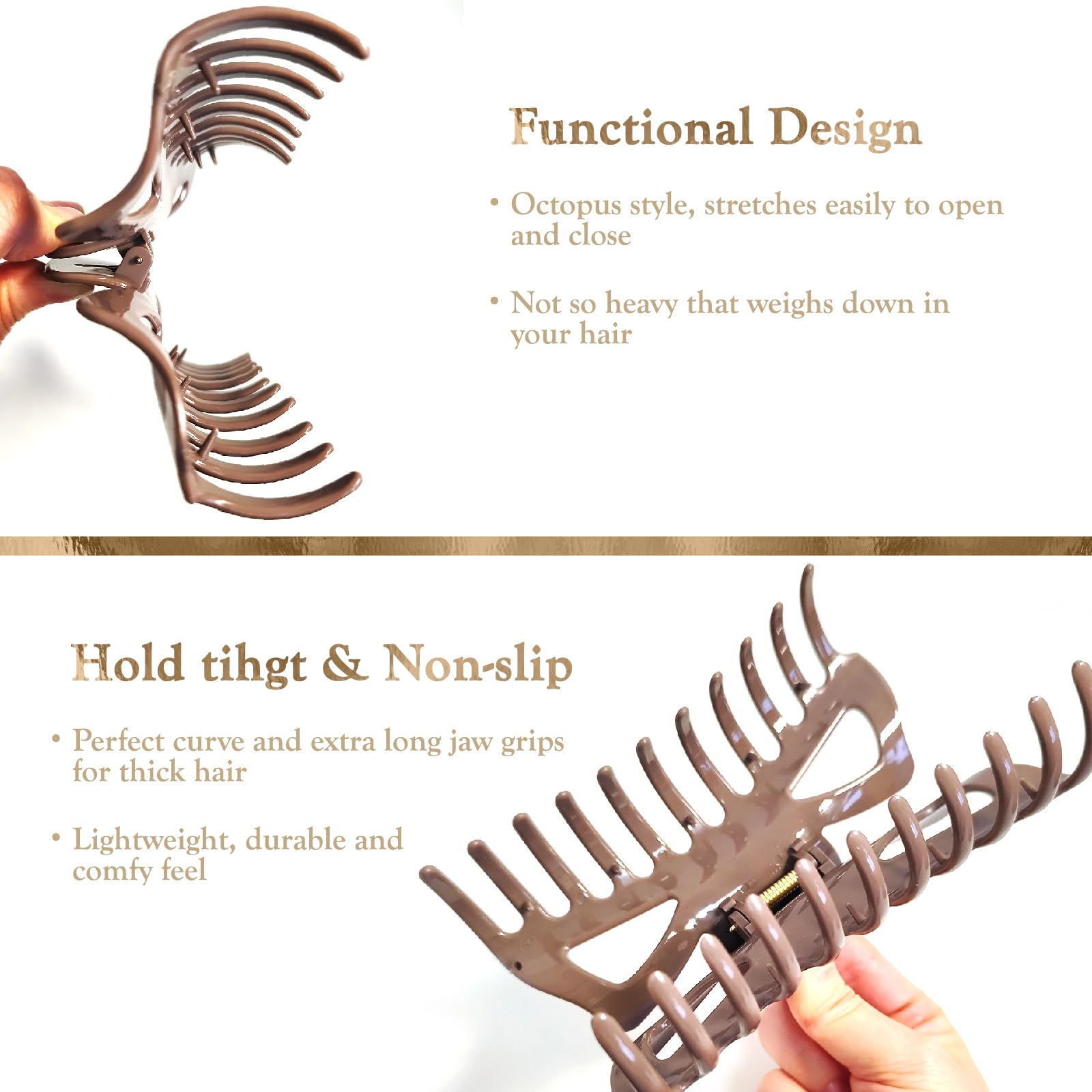 LILIEBE side view of sealed anti-rust metal spring, consistent tension and lasting hold