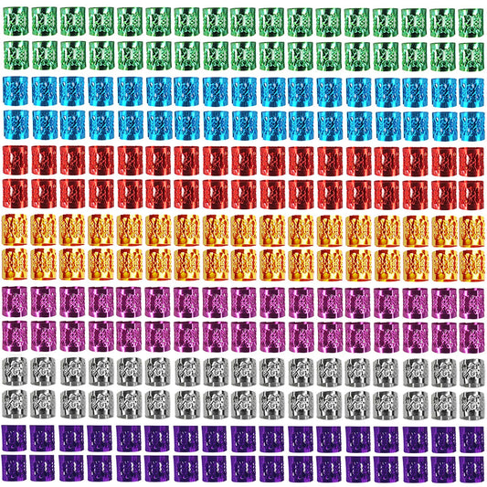 Liliyab pack front showing 350 multi-color aluminum braid cuffs and rings for variety