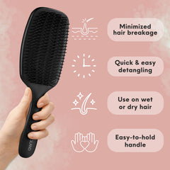 Lily England brush detangling wet curly hair, gentler strokes and less breakage