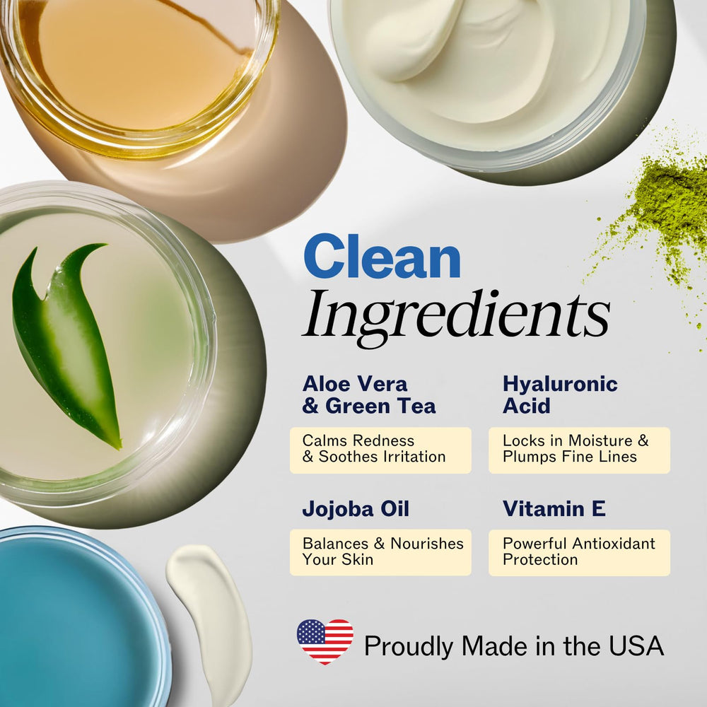 LilyAna Naturals ingredients display highlighting hyaluronic acid and botanicals