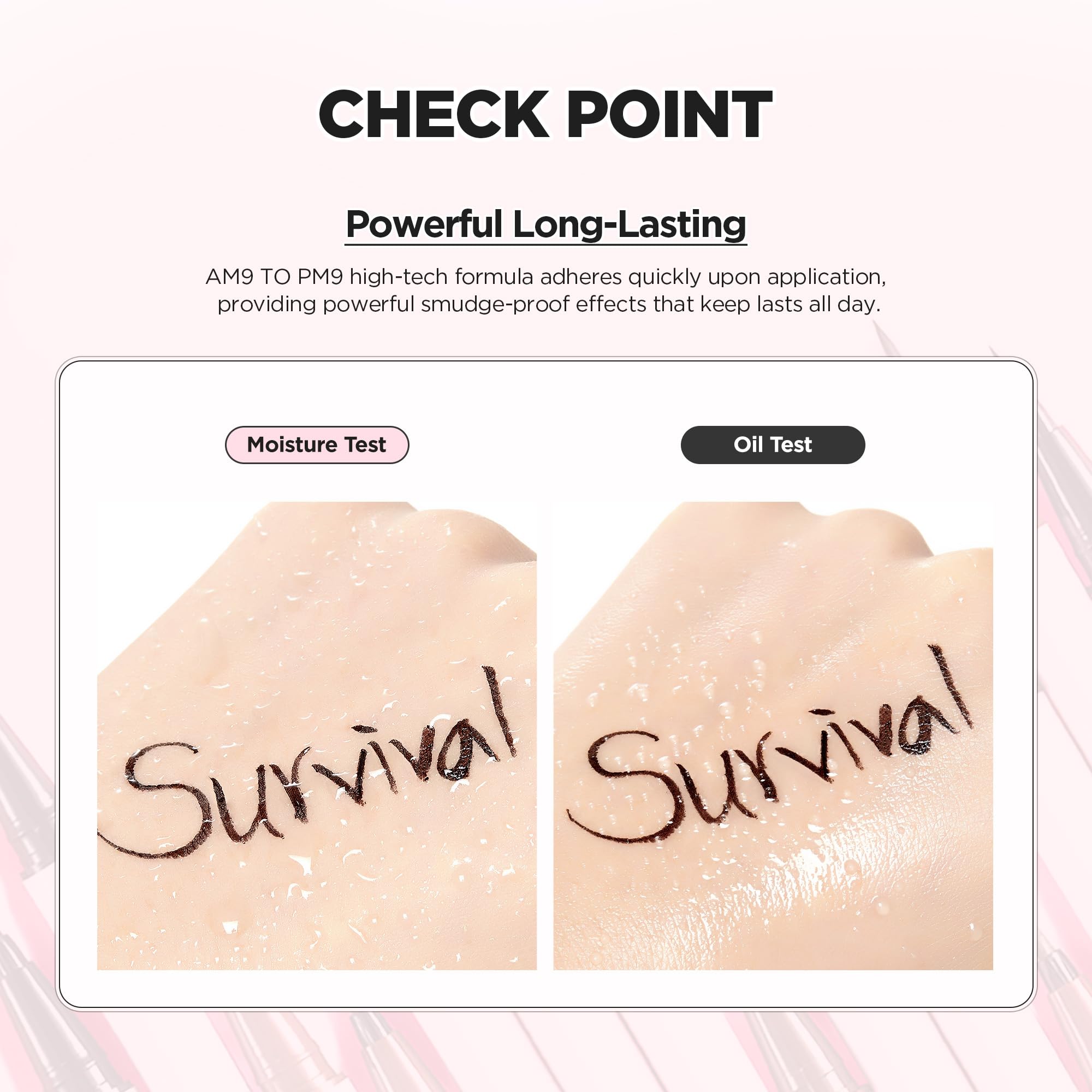 lilybyred eyeliner applied on eye for sharp wing and long-lasting wear