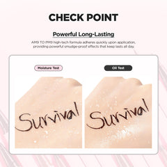 lilybyred eyeliner applied on eye for sharp wing and long-lasting wear
