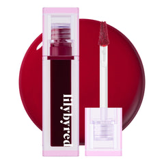 lilybyred front packaging showing shade and compact size with vivid berry payoff