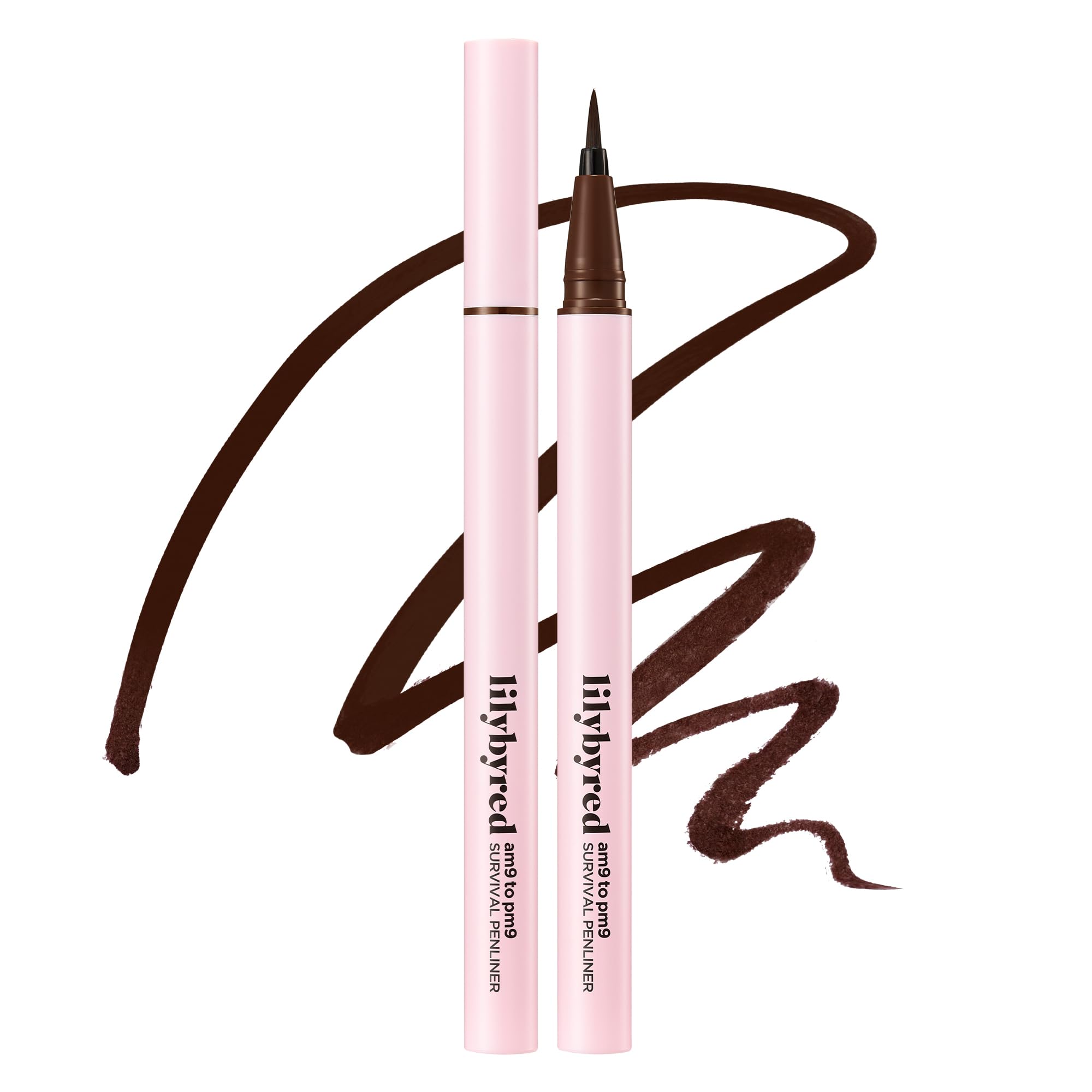 lilybyred front packaging showing matt brown shade and compact penliner benefit: portable