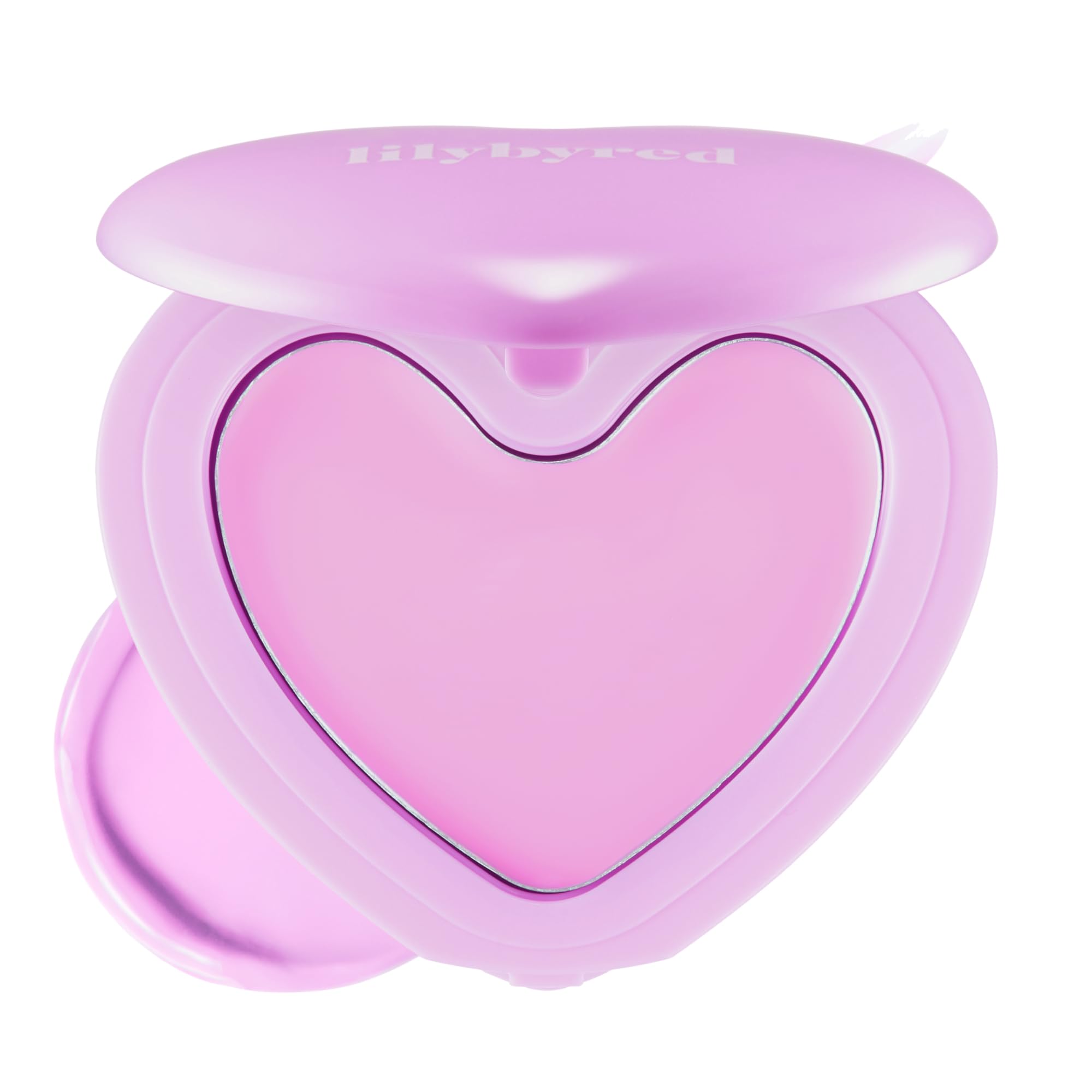 lilybyred heart-shaped compact front view showing playful design and easy portability