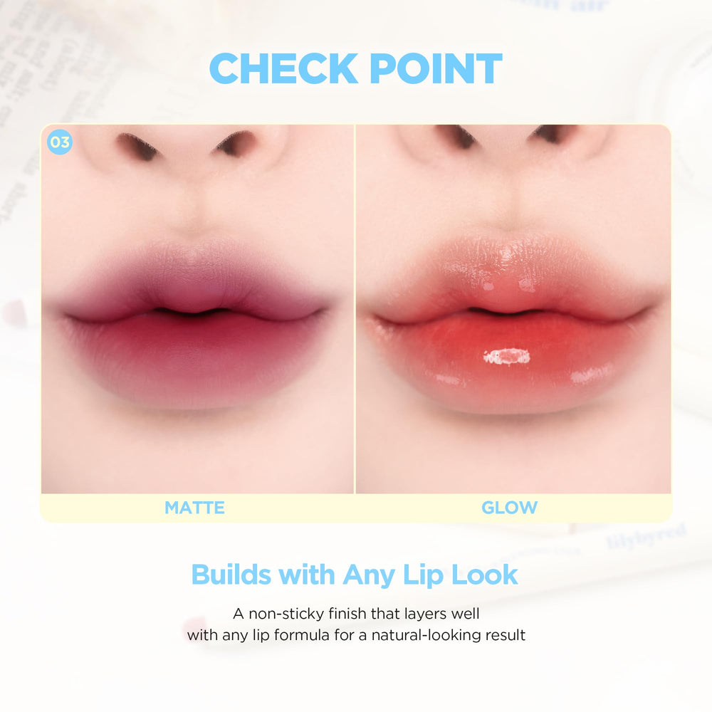 lilybyred applied full lip showing even coverage and wearable matte