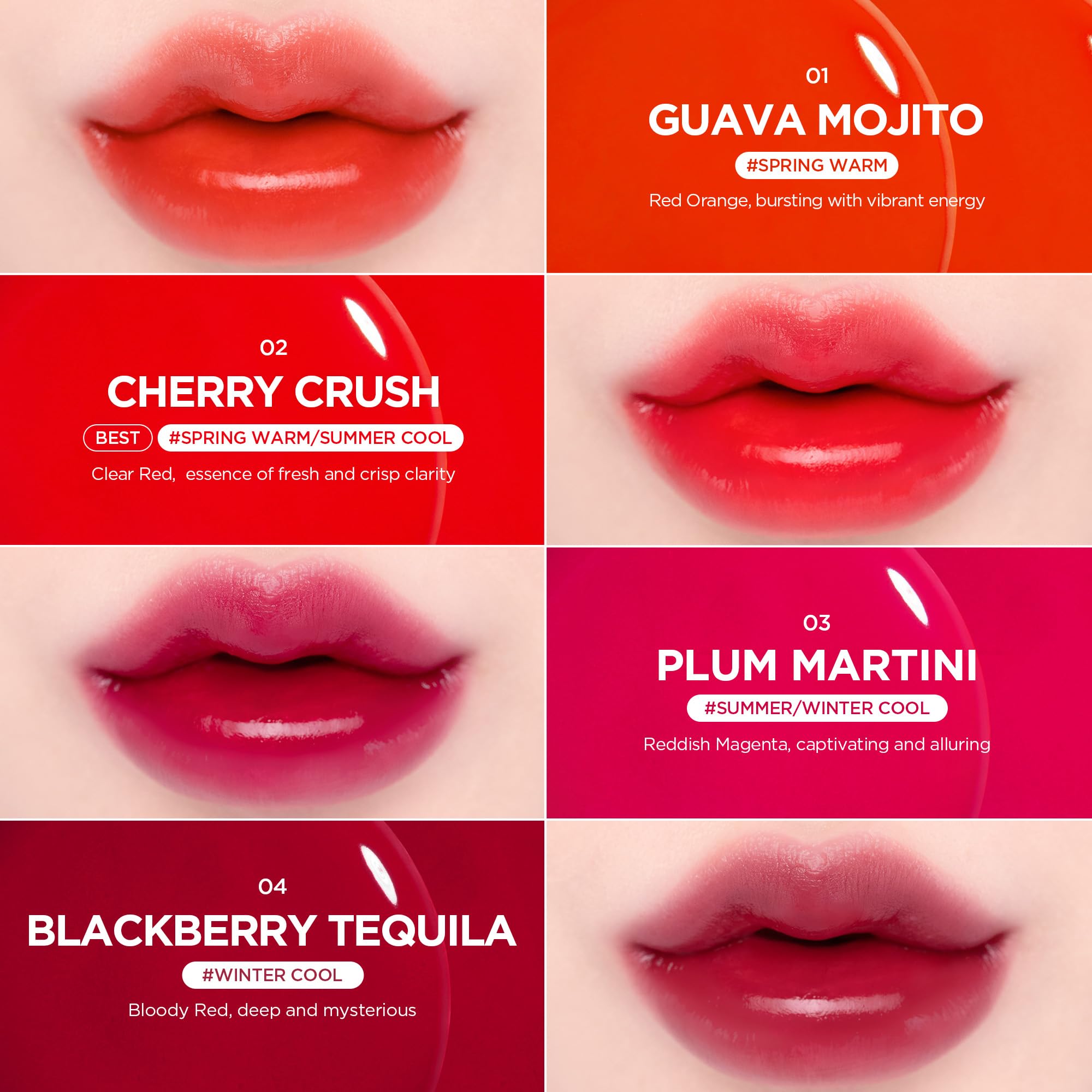 lilybyred swatches on fair skin demonstrating true-to-shade berry intensity