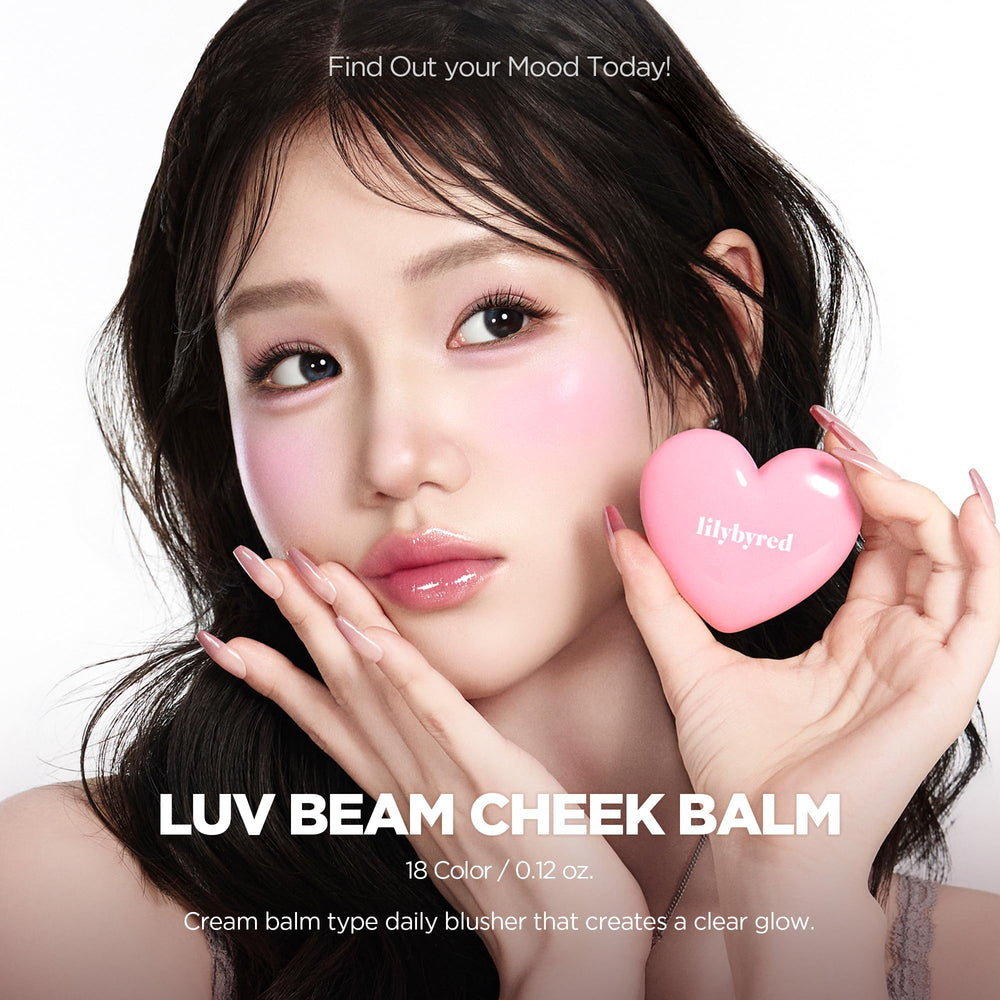 lilybyred top view of heart-shaped blush highlighting product detail