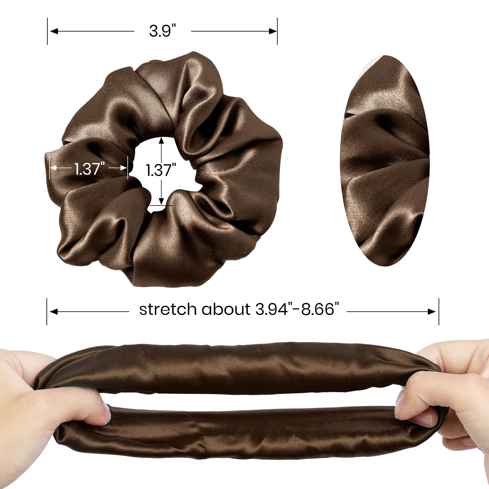 LilySilk silk scrunchie close-up of fabric texture highlighting gentle friction reduction