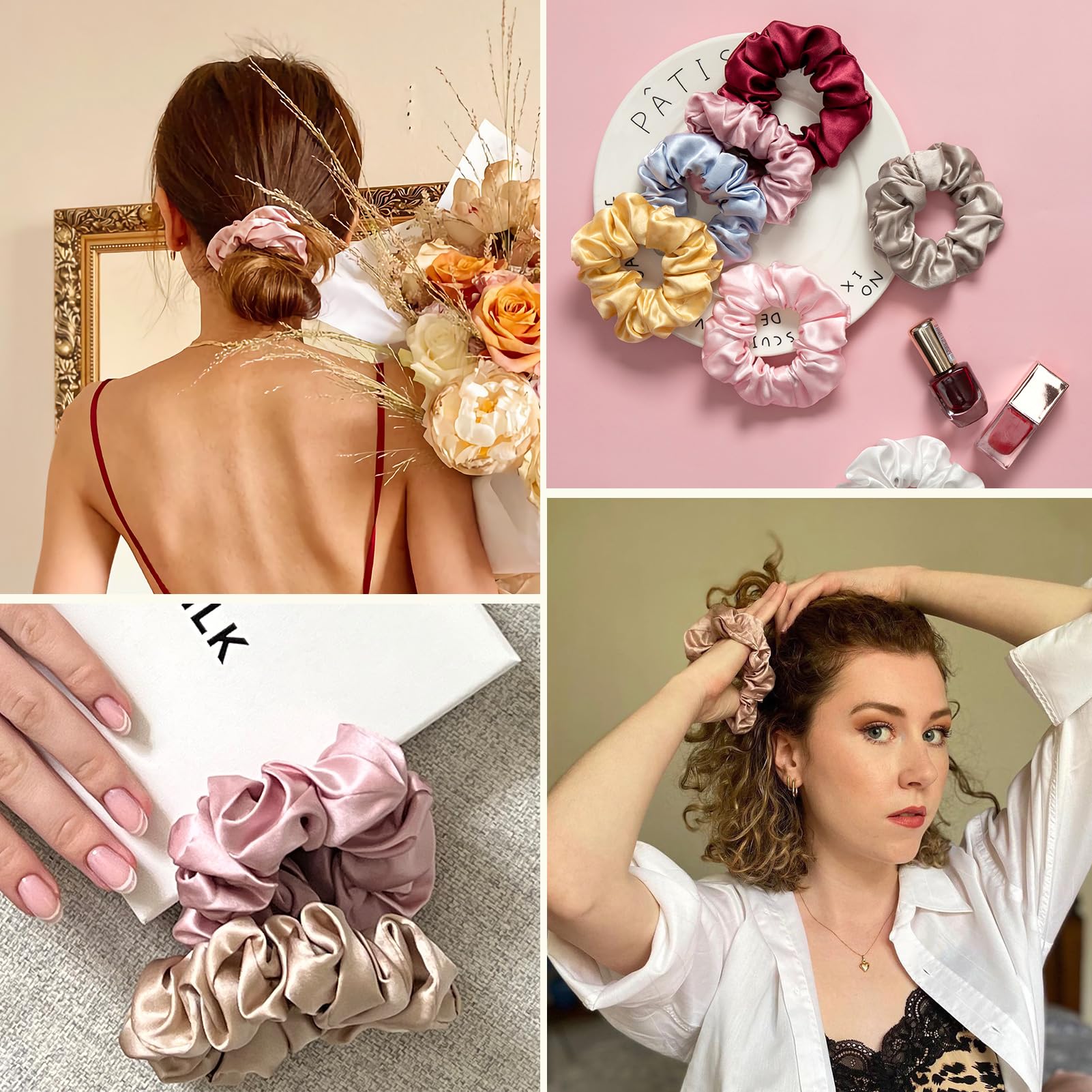 LilySilk scrunchie in gift packaging promoting ready-to-give presentation