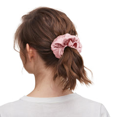LilySilk worn in a high ponytail showing secure, no-dent styling benefit
