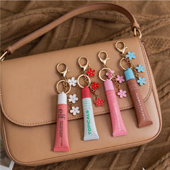 Limpskys cap attached to keys, keeps lip balm within reach