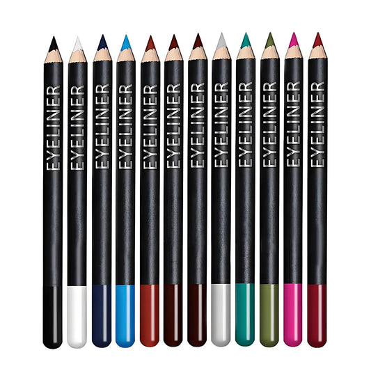 Linble front packaging showing all 12 matte eyeliner pencils, versatile kit