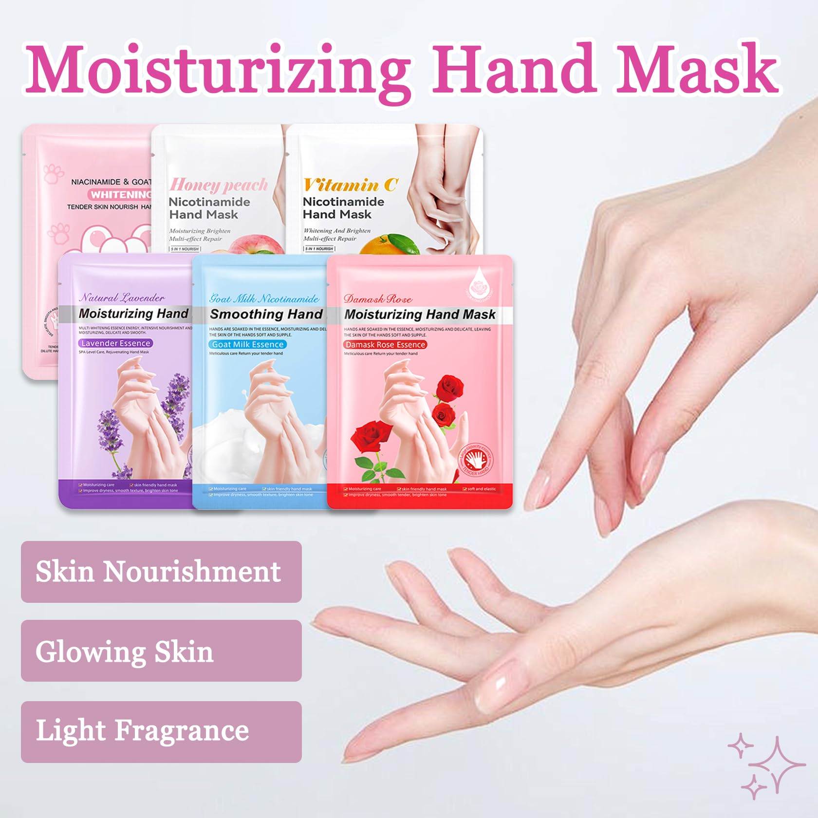 LingHaoLH glove serum close-up texture showing moisturizing gel benefit