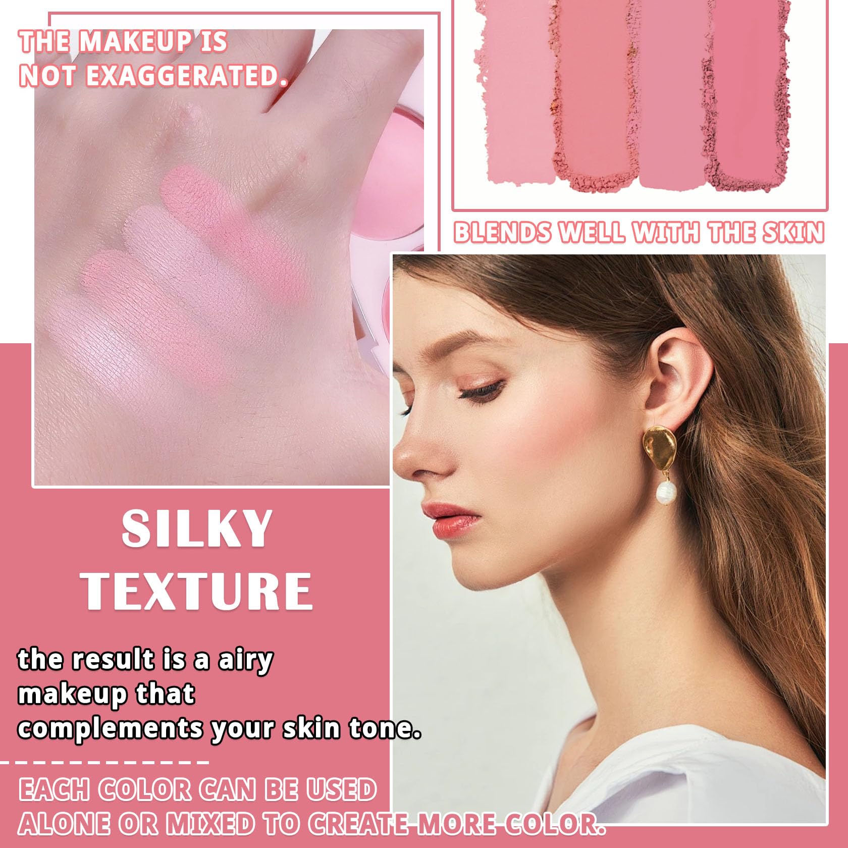 LingHaoLH swatches on skin showing true color payoff and buildable intensity