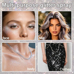 Lingyun glitter sprayed at hair roots creating multidimensional shine and easy styling